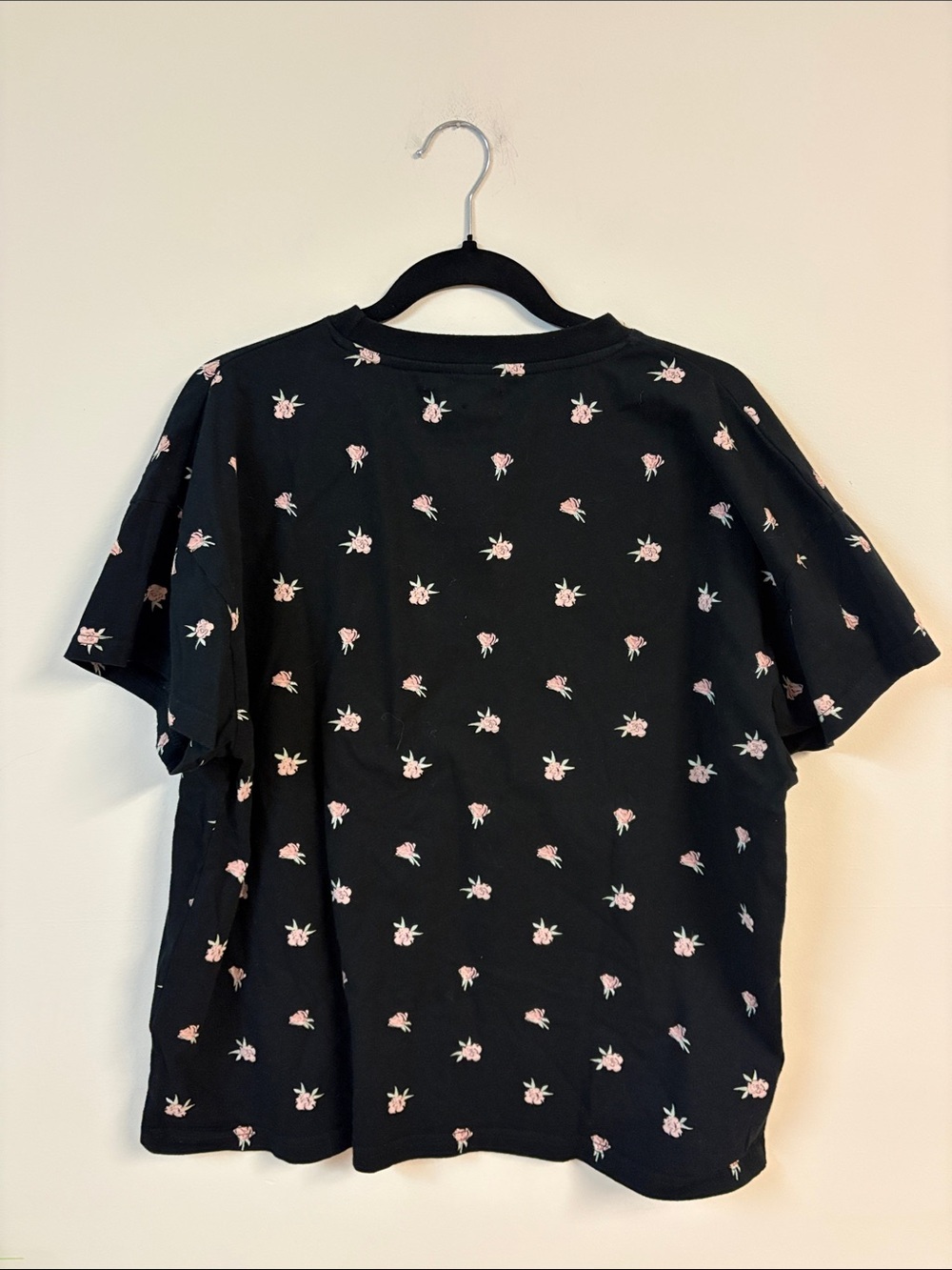 BNWOT Brunette the LableXthe Birds Papaya The "Rose Garden" Oversized Boxy Tee - Picture 4 of 6